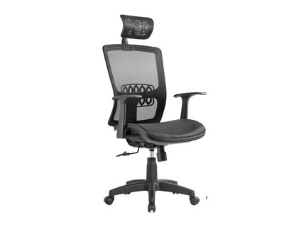 (Sale) Ofix Korean-12L High Back All-Mesh Chair (Black) (Mesh Torn) (Sale) Ofix Korean-12L High Back All-Mesh Chair (Black) (Mesh Torn)