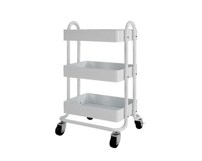 Ofix Travis 3-Layer Metal Trolley (White, Blue, Grey, Pink) Ofix Travis 3-Layer Metal Trolley (White, Blue, Grey, Pink)