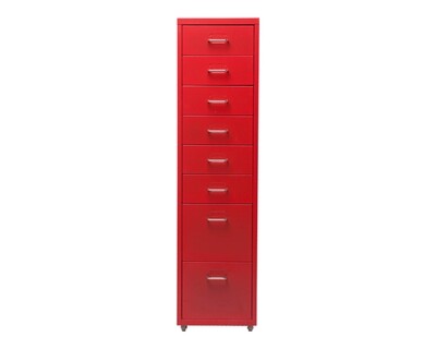 Ofix Metal 8-Drawer Steel Cabinet (Red, White) Ofix Metal 8-Drawer Steel Cabinet (Red, White)