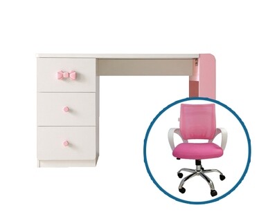Ofix Olympia Study Table Set (Pink+White) Ofix Olympia Study Table Set (Pink+White)