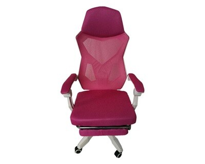 (Sale) OFX Alex with/ without Footrest Gaming Chair (Pink+White) (Slightly Dirty) (No back cover and cushion dirt)