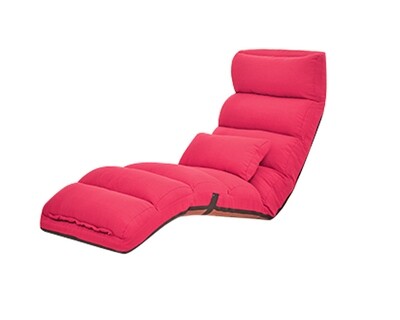 Flotti Quinsy Foldable-Floor Sofa (Fuschia Pink, Red)