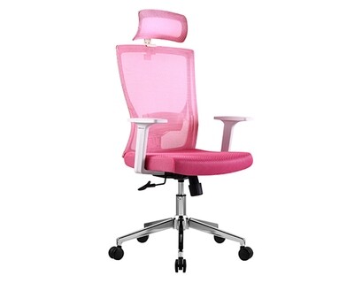 Ofix Korean-101P High Back Mesh Chair (Pink+White) Ofix Korean-101P High Back Mesh Chair (Pink+White)