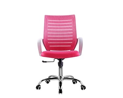 (Sale) Ofix Deluxe-49W Mid Back Mesh Chair (Pink) (Scratches/Stains) (Sale) Ofix Deluxe-49W Mid Back Mesh Chair (Pink) (Scratches/Stains)