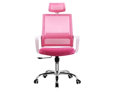 (Sale) Ofix Deluxe-45 High Back Mesh Chair (Pink+White) ( Seat Cushion Stain Marks & Backrest Light Dirt) (All White) (Slightly Dirty) (Sale) Ofix Deluxe-45 High Back Mesh Chair (Pink+White) ( Seat Cushion Stain Marks & Backrest Light Dirt) (All White) (Slightly Dirty)
