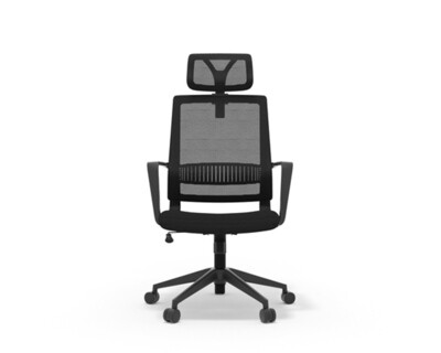 Ofix Deluxe-50H Nylon Base High Back Mesh Chair (Black) Ofix Deluxe-50H Nylon Base High Back Mesh Chair (Black)