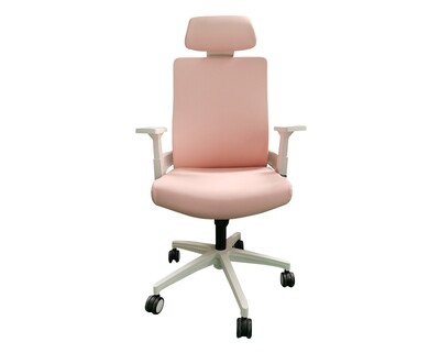 (Sale) Ofix Deluxe-F10W High Back PU Chair (Pink) (Scratches & Torn) (Sale) Ofix Deluxe-F10W High Back PU Chair (Pink) (Scratches & Torn)