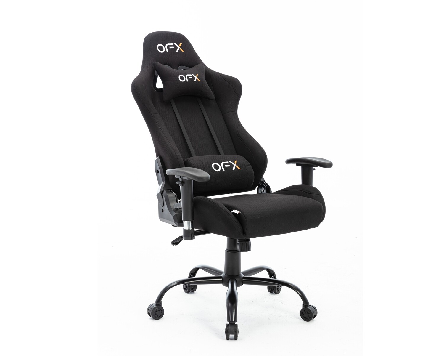OFX Zion Steel Base Soft Fabric Gaming Chair (Black)