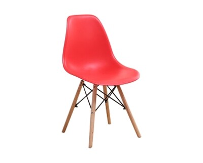 (Sale) Ofix Kaylee Stacking Dining Chair (Red) (Small Cracks & Dents)