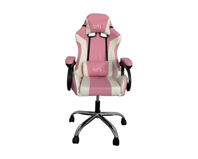 (Sale) OFX Aaron Gaming Chair (Pink+White) (Light Scratches/Stains) (Sale) OFX Aaron Gaming Chair (Pink+White) (Light Scratches/Stains)