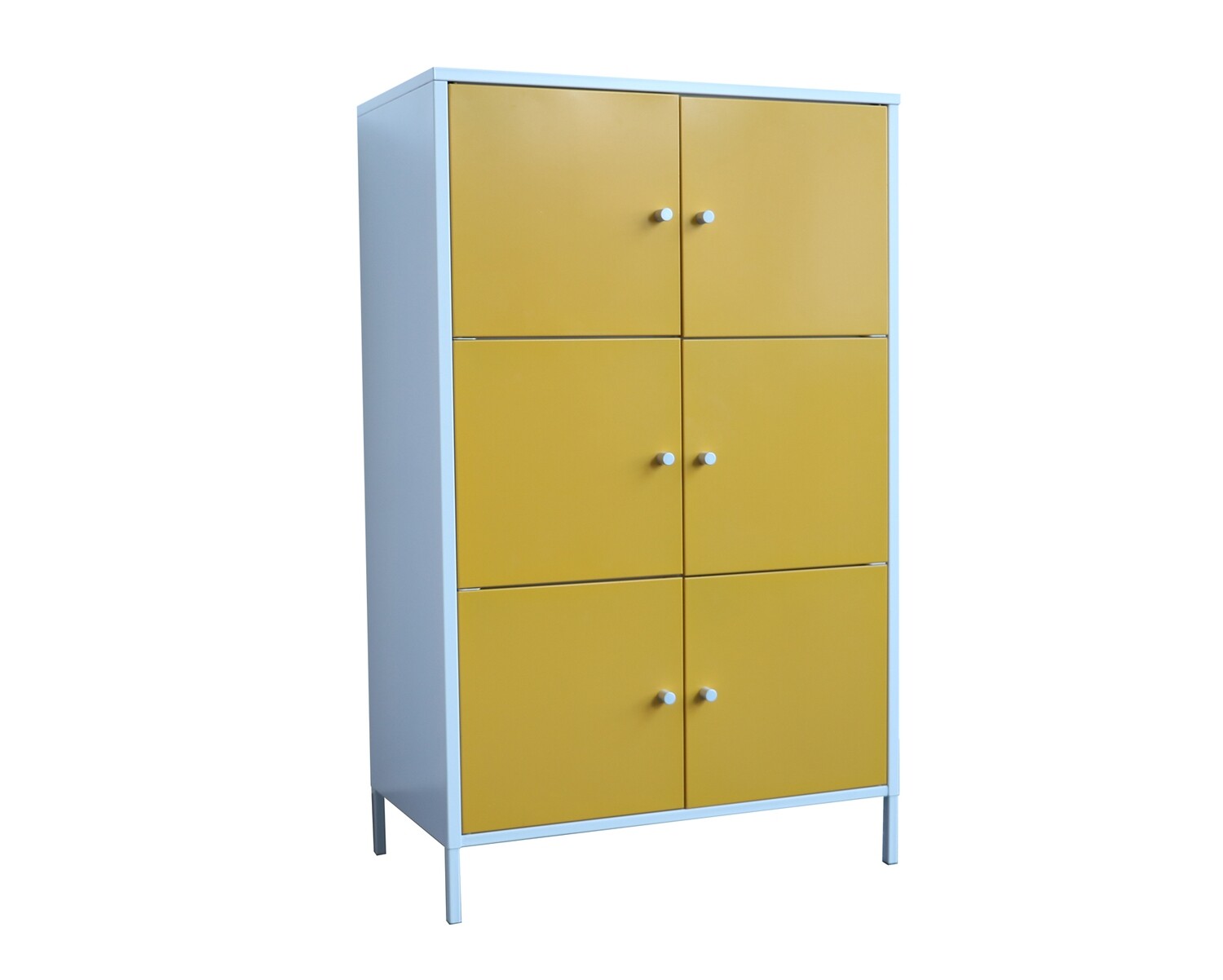 Ofix Cassia 6-Door Small Steel Cabinet (Yellow, Green)