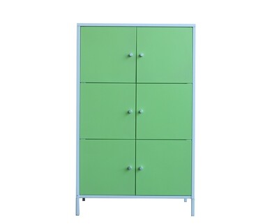 Ofix Cassia 6-Door Small Steel Cabinet (Green)