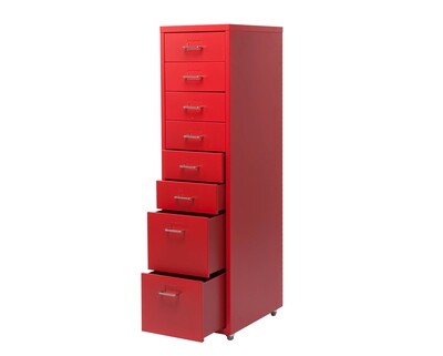 Ofix Metal 8-Drawer Steel Cabinet (Red, Pink)