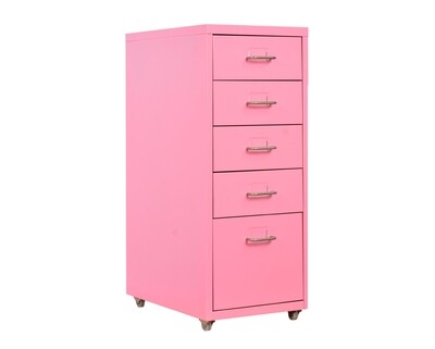 Ofix Metal 5-Drawer Steel Cabinet (Pink, Blue, Red, White)