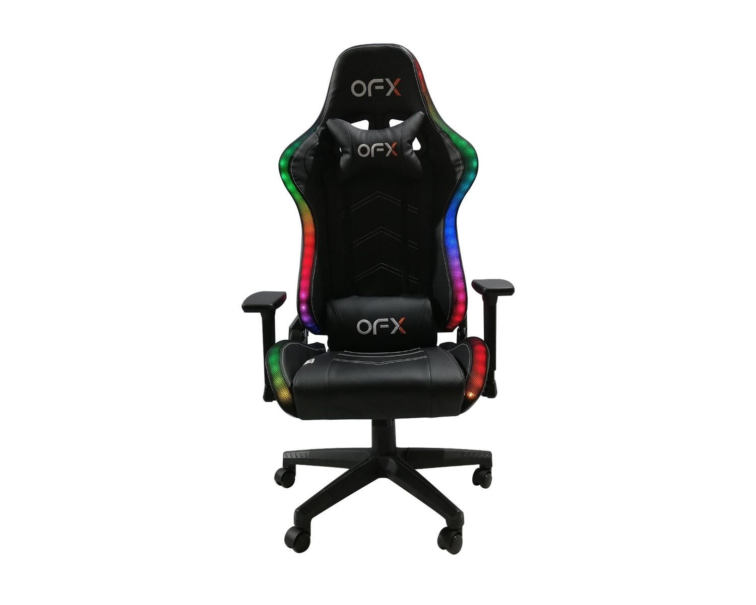 OFX Neriah Steel Base RGB Motion Illuminated Gaming Chair (Black, Pink)