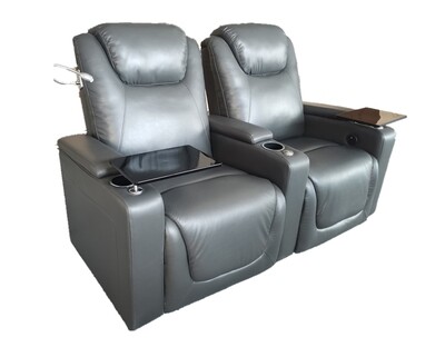 Flotti Home Theater Electric Recliner (2-Seater) (Display Unit) (Gray) Flotti Home Theater Electric Recliner (2-Seater) (Display Unit) (Gray)