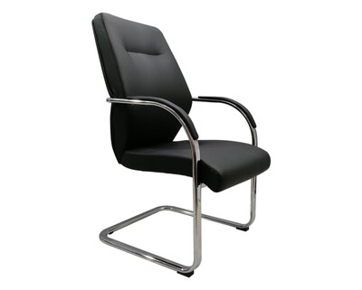 Ofix Deluxe-58W Waiting Chair PU Leather (Black)