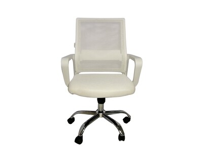 Ofix Deluxe-8 Mid Back Mesh Chair (White+Pink, White+Orange, All White)
