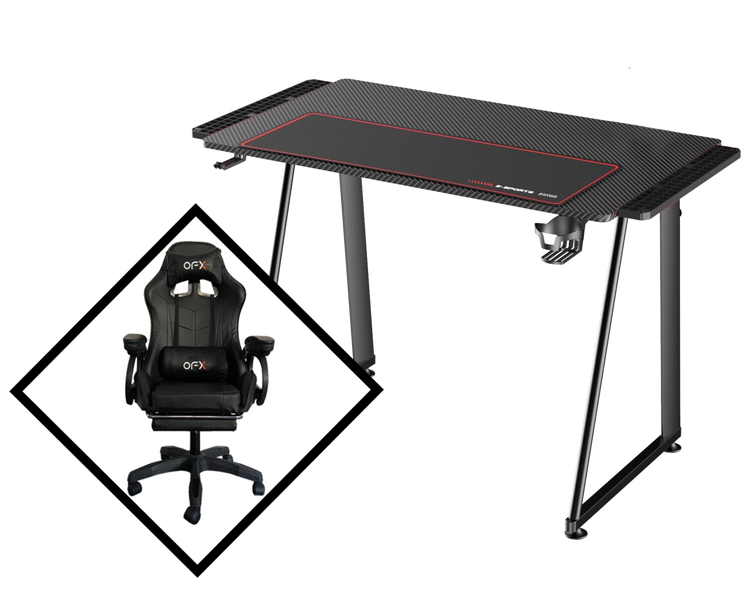 OFX Desk Z Gaming Table with RGB Light