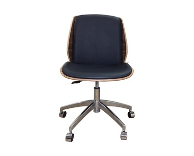 (Sale) Ofix Premium H3 Bentwood Walnut Office Chair (Black) (Bentwood Scratches/Dents)