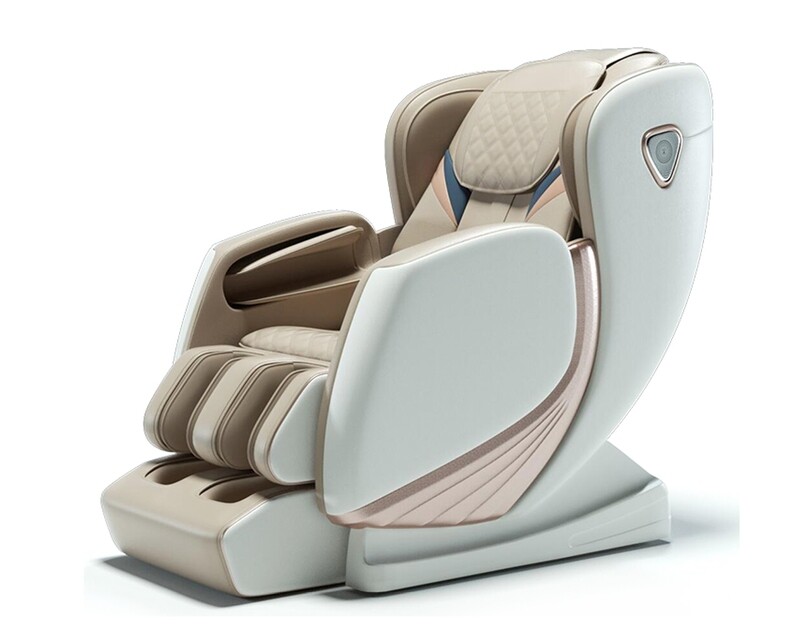 (Sale) Flotti Cayenne Massage Sofa w/ U Pillow head Massage (Khaki) (Stain on U-Head Pillow/ Small Holes on Footrest)