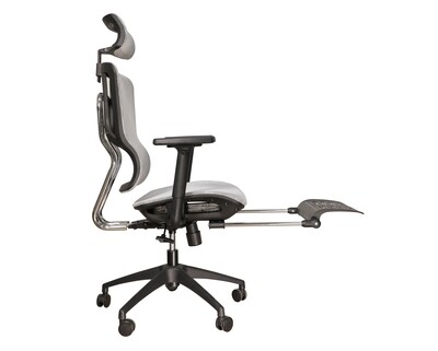 Ofix Deluxe-Z87 High Back All Mesh Chair With Footrest (Grey, Black) Ofix Deluxe-Z87 High Back All Mesh Chair With Footrest (Grey, Black)