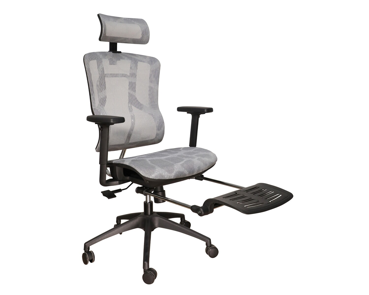 Ofix DeluxeZ87 High Back All Mesh Chair With Footrest (Grey)