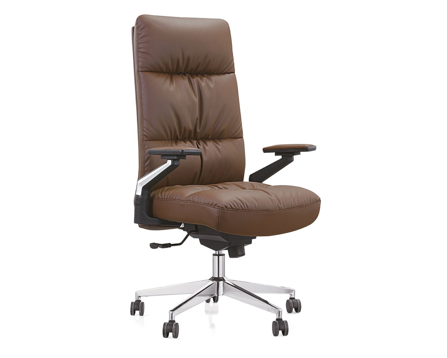 Ofix Premium 22 High Back PU Chair (Brown, Black)