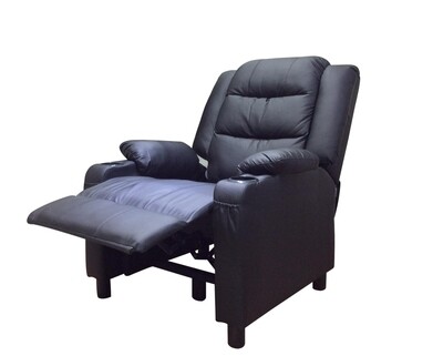 (Sale) Flotti Roshan Push Back Recliner (Black) (Scratches and Torn)