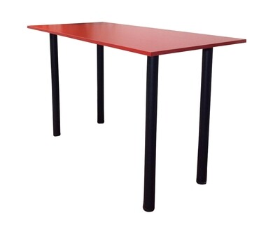 Ofix Desk 17 Desk w/ Round Base (All Black, All White, Red Top) (120x60)