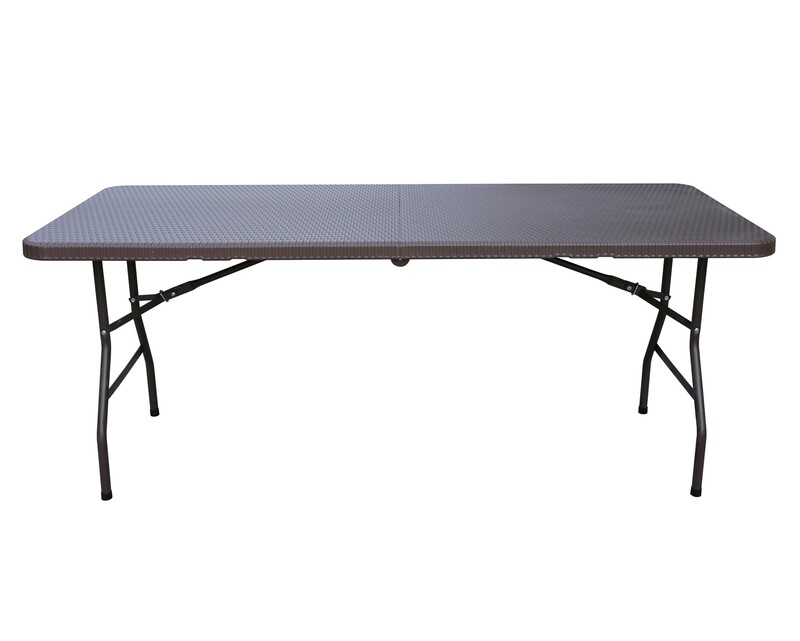 Ofix Rattan 6FT Folding in Half Table (180*76*74) (Coffee) Ofix Rattan 6FT Folding in Half Table (180*76*74) (Coffee)