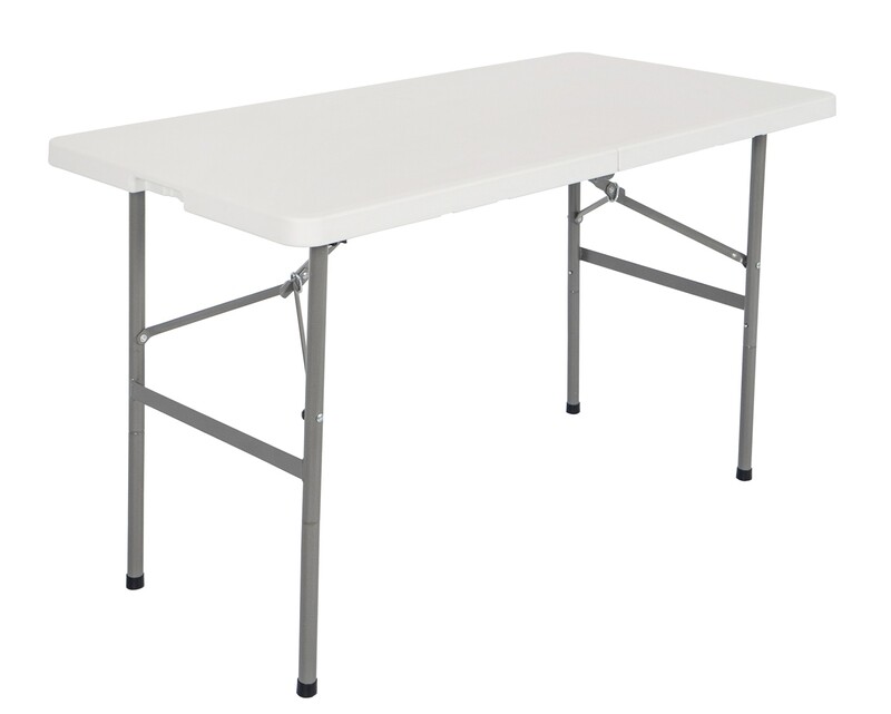 Ofix 4FT Folding in Half Table (122*60*74) (White) Ofix 4FT Folding in Half Table (122*60*74) (White)