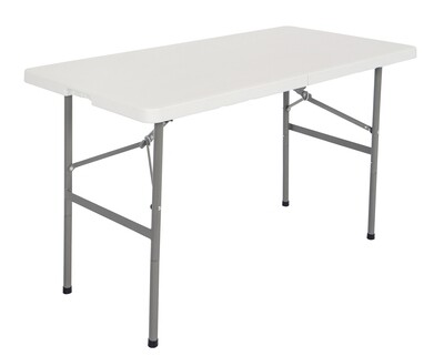 Ofix 4FT Folding in Half Table (122*60*74) (White) Ofix 4FT Folding in Half Table (122*60*74) (White)