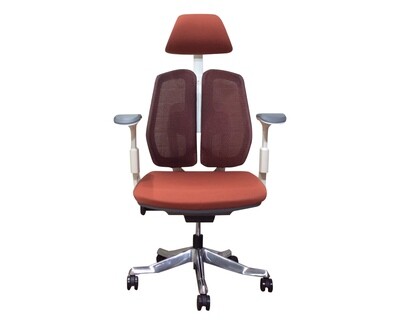 Ofix Premium X27 Double Back Office Chair (Black, White+Salmon Pink) Ofix Premium X27 Double Back Office Chair (Black, White+Salmon Pink)