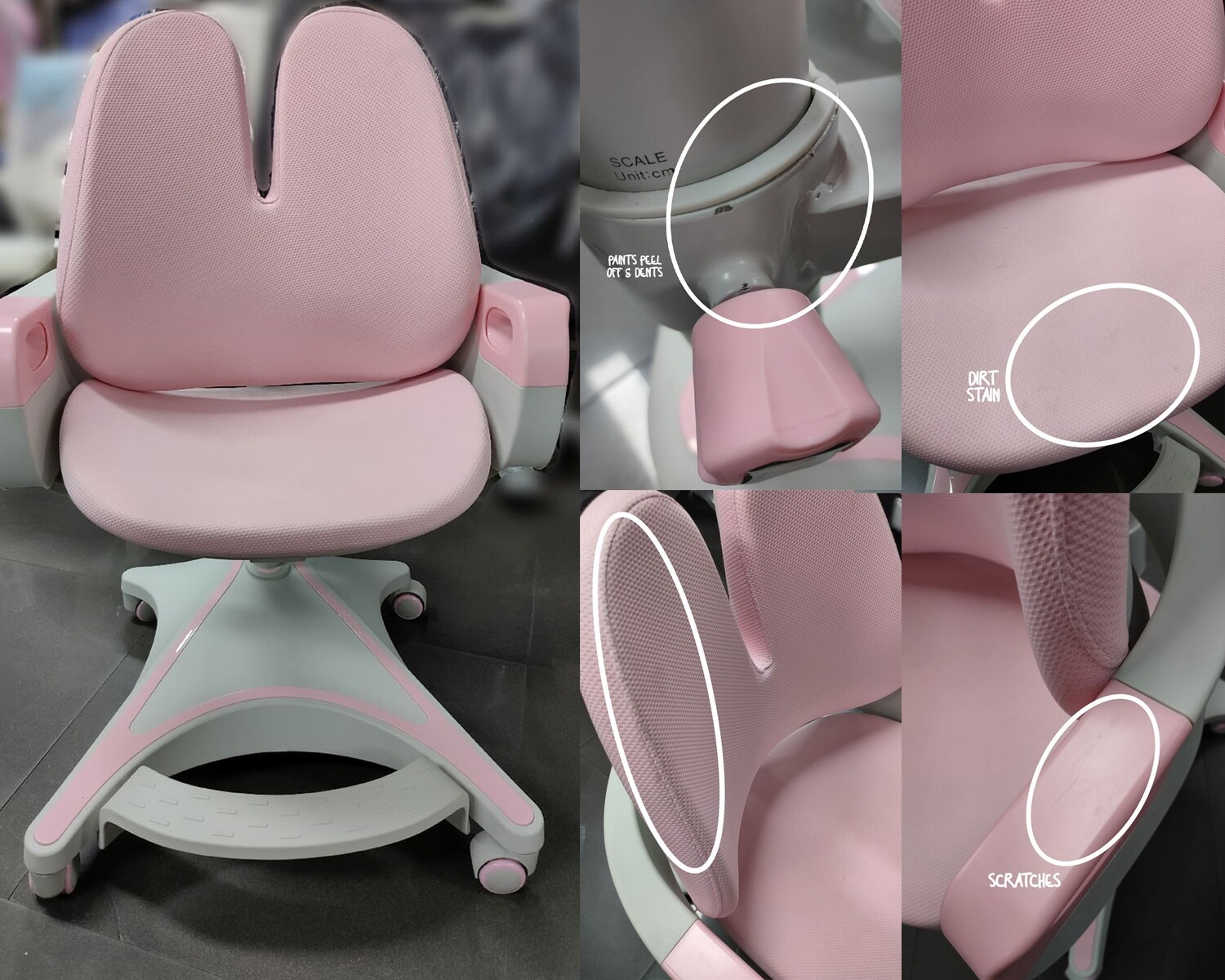(Sale) Ofix Kiddie Chair KD36 (Pink) (Scratches/Dents/Dirt Stain)
