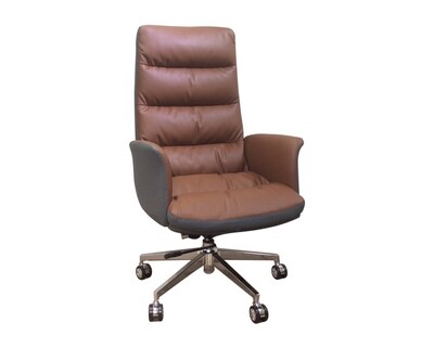 Ofix Premium-40 High Back PU Chair (Brown)