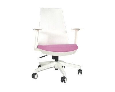 Ofix Korean-108/ 109 Mid Back Mesh Chair (All Black, Grey, Purple, White+Pink, Blue+Gray, Orange+Grey, All White)