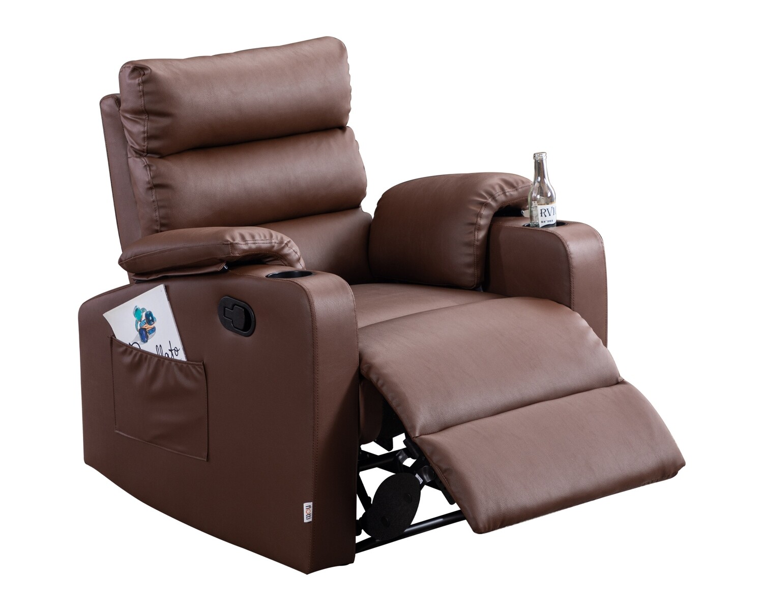 Flotti Akisha M/E (Manual Recliner/ Power Recliner) (Brown, Black)