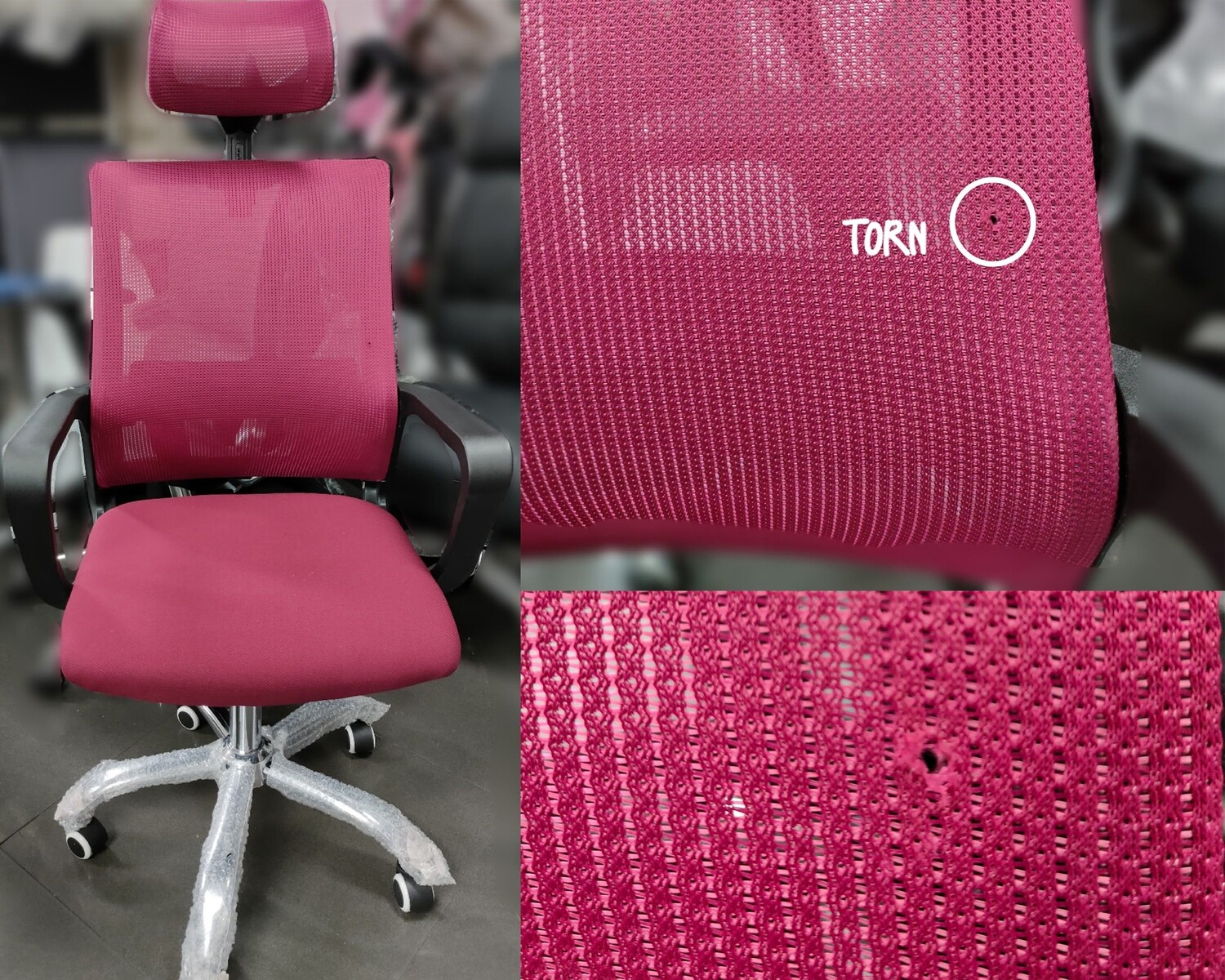 Ofix Deluxe45/ 45W High Back Mesh Chair (Black, Blue, Pink, White+Pink