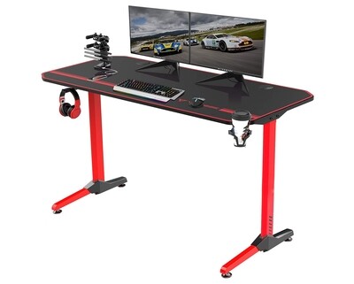 XTM Vitesse GD2 Carbon Texture Gaming Desk (111*60) (Black, Red)