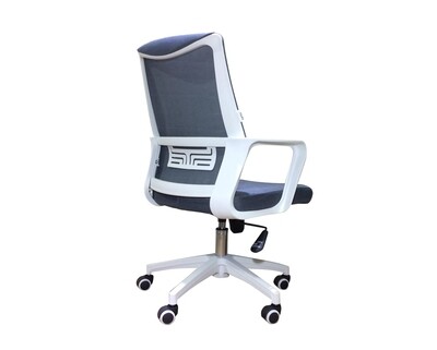 Ofix Korean-F12C/ F12H Mid Back Mesh Chair (White+Grey, Blue+White)