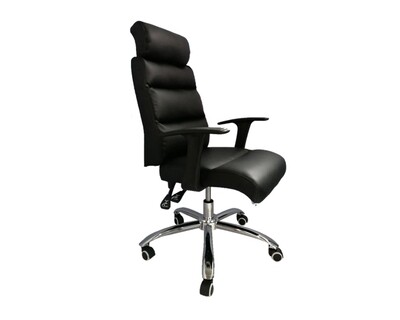 Ofix Premium-15 High Back PU Chair (Black, Brown)