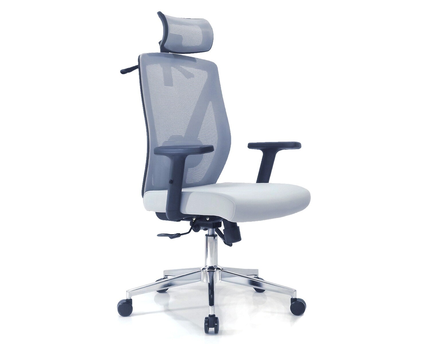 Ofix Deluxe Y59 (Height Adjustable Backrest) (Grey, White+Grey)