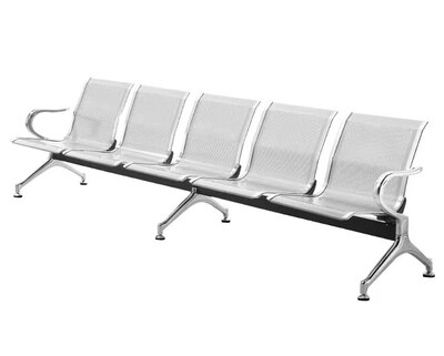 OFIX 5-Seater Airport Gang Chair (Silver)
