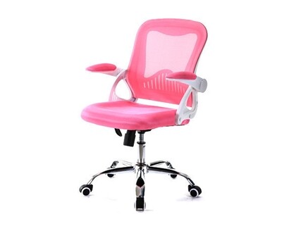 (Sale) Ofix Deluxe-12 Mid Back Mesh Chair (Yellow Green/ Backrest Mesh Torn/Light Dirt) (Pink/ Dirty & Torn)