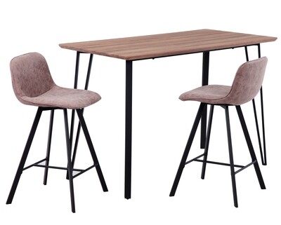 Ofix 307 Bar Table & Chair Set (Bar Table+2 Bar Chair) (140x70)