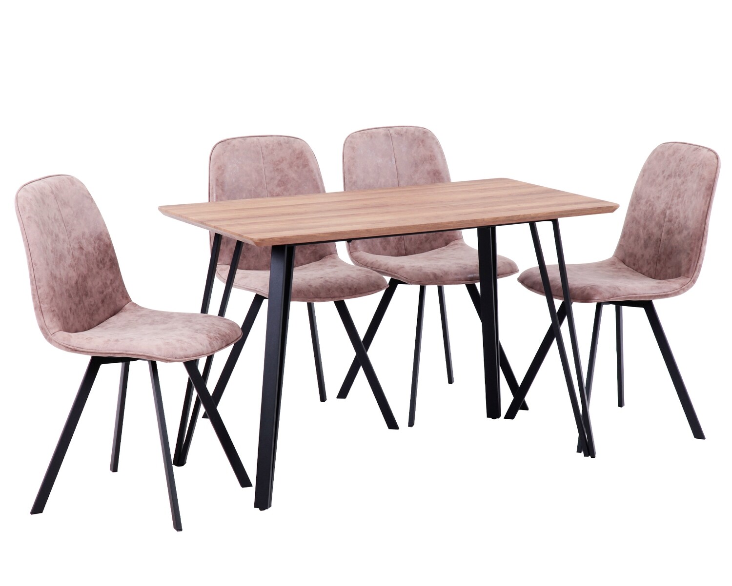 Ofix 302 Dining Table & Chair Set (Dining Table+4 Dining Chair) (120x60)