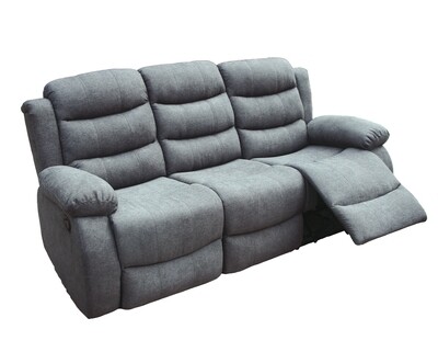 Flotti Chantria 3-Seater with Drop-down Table Manual Recliner (Grey) Flotti Chantria 3-Seater with Drop-down Table Manual Recliner (Grey)