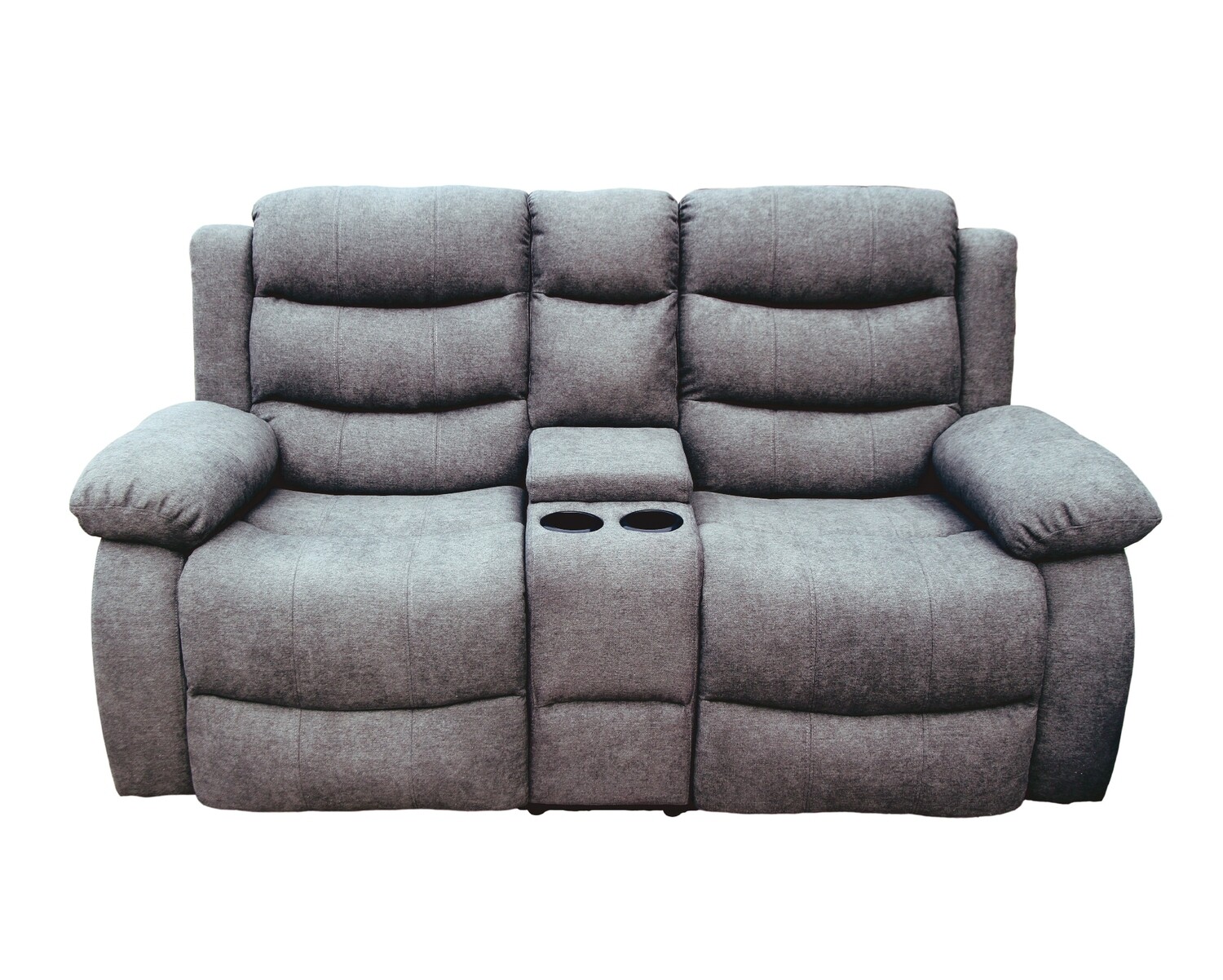 Flotti Chantria Love Seat Manual Recliner (Grey, Ash Grey)