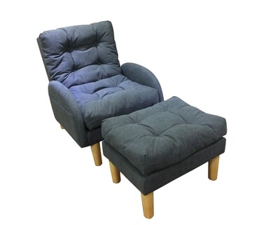 Flotti Rigga Sofa Chair w/ Ottoman (Light Grey, Dark Grey)